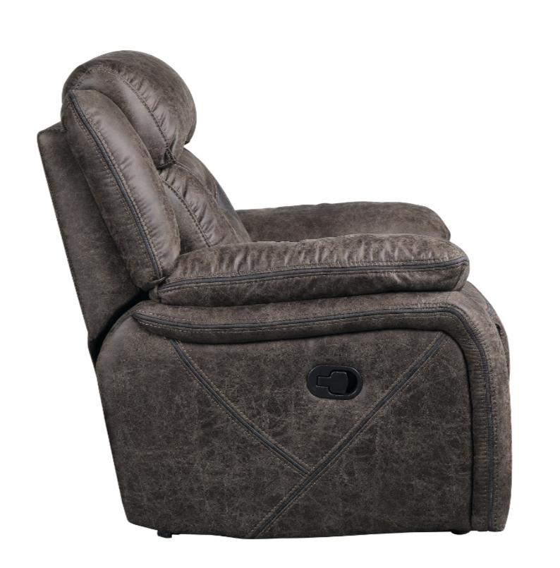 Homelegance Furniture Madrona Glider Reclining Chair in Dark Brown 9989DB-1 - Half Price Furniture