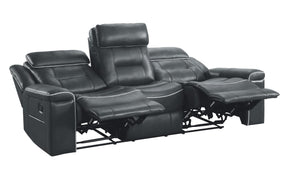 Homelegance Furniture Darwan Double Lay Flat Reclining Sofa in Dark Gray - Half Price Furniture