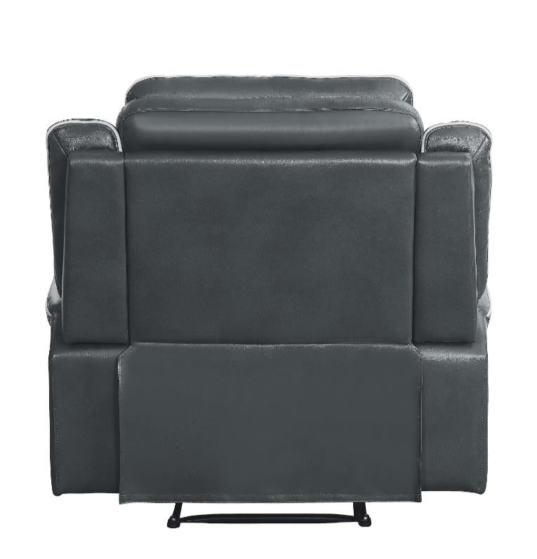 Homelegance Furniture Darwan Lay Flat Recliner in Dark Gray - Recliner - Half Price Furniture