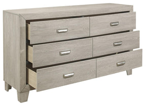 Homelegance Furniture Quinby 6 Drawer Dresser in Light Brown 1525-5 - Half Price Furniture