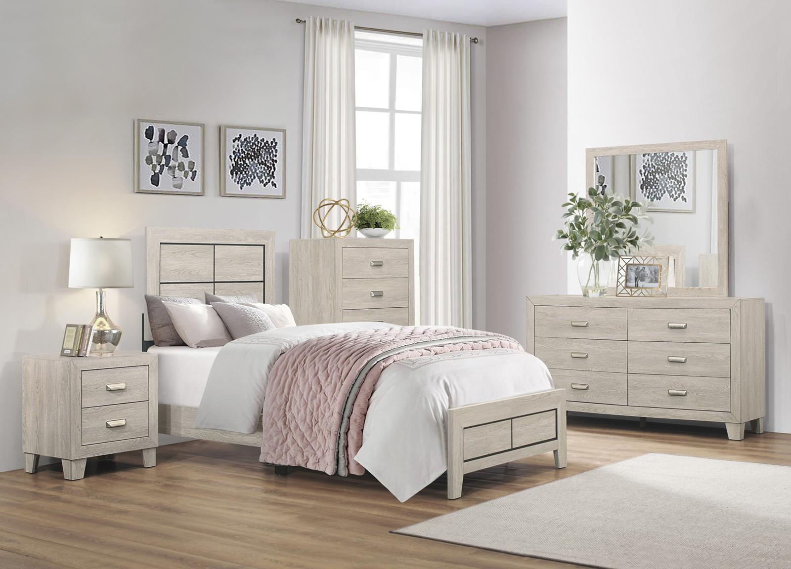 Homelegance Furniture Quinby 2 Drawer Nightstand in Light Brown 1525-4 - Half Price Furniture