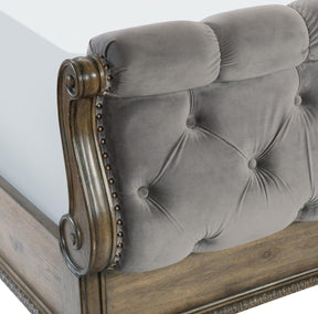 Homelegance Furniture Rachelle King Sleigh Bed in Weathered Pecan 1693K-1EK* - Half Price Furniture