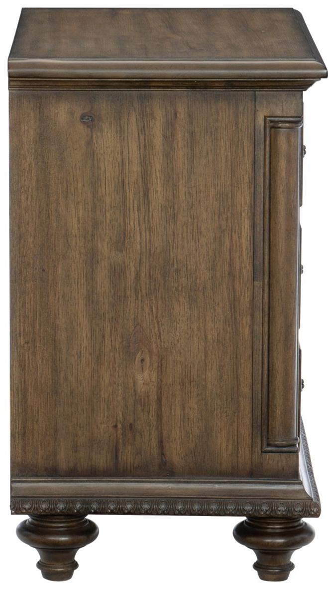 Homelegance Furniture Rachelle 3 Drawer Nightstand in Weathered Pecan 1693-4 - Half Price Furniture