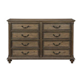 Homelegance Furniture Rachelle 8 Drawer Dresser in Weathered Pecan 1693-5 Half Price Furniture