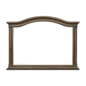 Homelegance Furniture Rachelle Mirror in Weathered Pecan 1693-6 Half Price Furniture