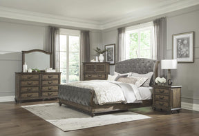 Homelegance Furniture Rachelle 3 Drawer Nightstand in Weathered Pecan 1693-4 - Half Price Furniture