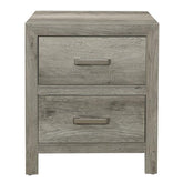 Homelegance Furniture Mandan 2 Drawer Nightstand in Weathered Gray 1910GY-4 Half Price Furniture