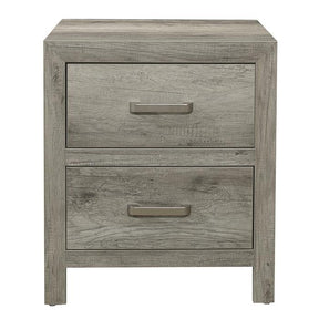 Homelegance Furniture Mandan 2 Drawer Nightstand in Weathered Gray 1910GY-4 Half Price Furniture