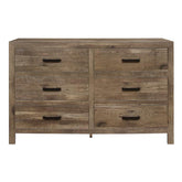 Homelegance Furniture Mandan 6 Drawer Dresser in Weathered Pine 1910-5 Half Price Furniture