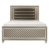Homelegance Furniture Youth Loudon Full Platform Bed in Champagne Metallic B1515F-1* Half Price Furniture