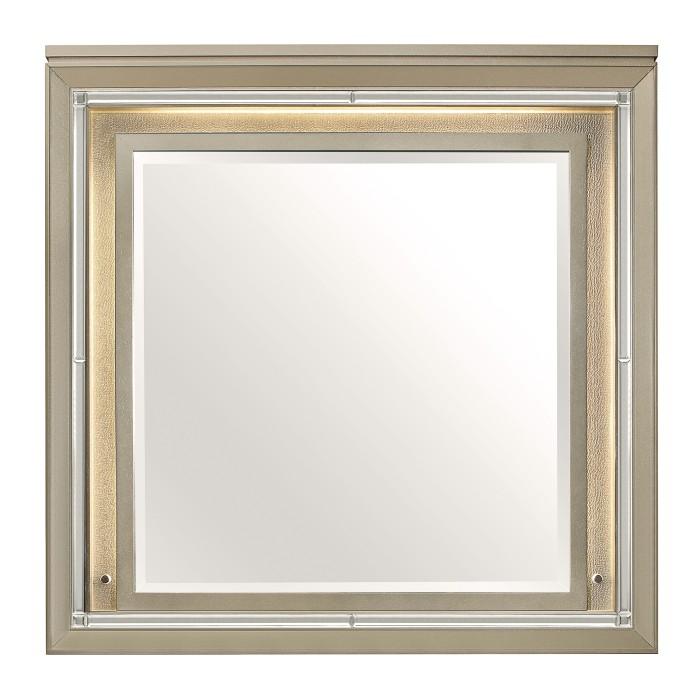 Homelegance Furniture Youth Loudon Mirror in Champagne Metallic B1515-6 Half Price Furniture