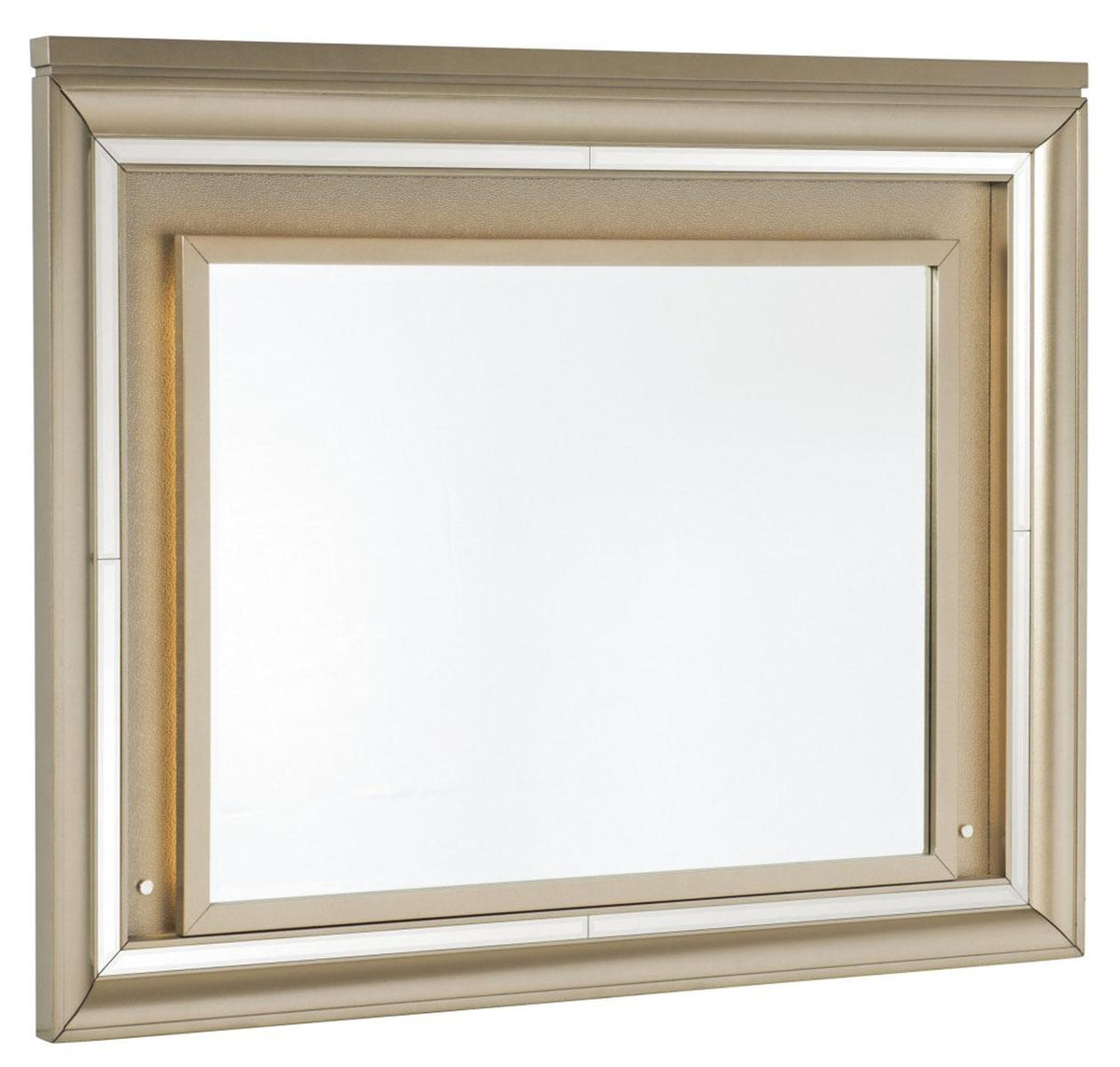 Homelegance Furniture Loudon Mirror with LED Lighting in Champagne Metallic 1515-6 - Half Price Furniture