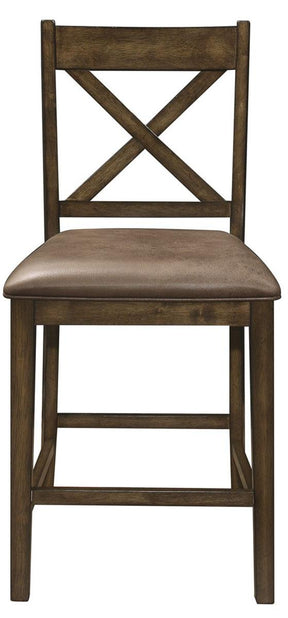 Homelegance Furniture Levittown Counter Height Chair in Brown (Set of 2) 5757-24 - Dining Chair - Half Price Furniture