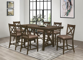 Homelegance Furniture Levittown Counter Height Chair in Brown (Set of 2) 5757-24 - Dining Chair - Half Price Furniture