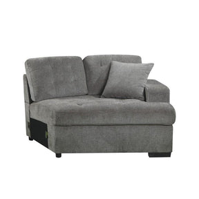 Homelegance Furniture Logansport Right Side Cuddler with 1 Pillow in Gray 9401GRY-RU Half Price Furniture