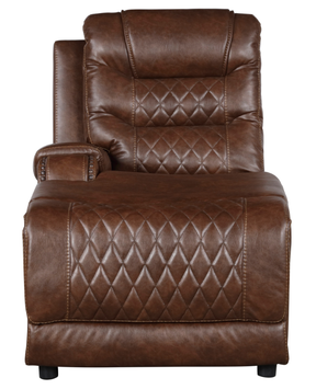 Homelegance Furniture Putnam Power Left Side Reclining Chaise with USB Port in Brown 9405BR-LCPW - Half Price Furniture