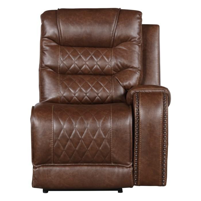 Homelegance Furniture Putnam Power Right Side Reclining Chair with USB Port in Brown 9405BR-RRPW Half Price Furniture