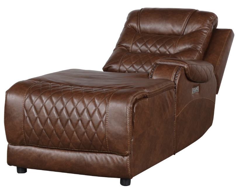 Homelegance Furniture Putnam Power Right Side Reclining Chaise with USB Port in Brown 9405BR-RCPW - Half Price Furniture