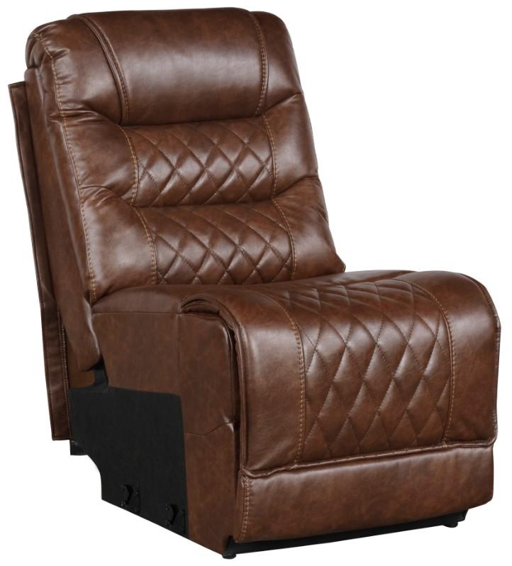 Homelegance Furniture Putnam Armless Chair in Brown 9405BR-AC - Half Price Furniture