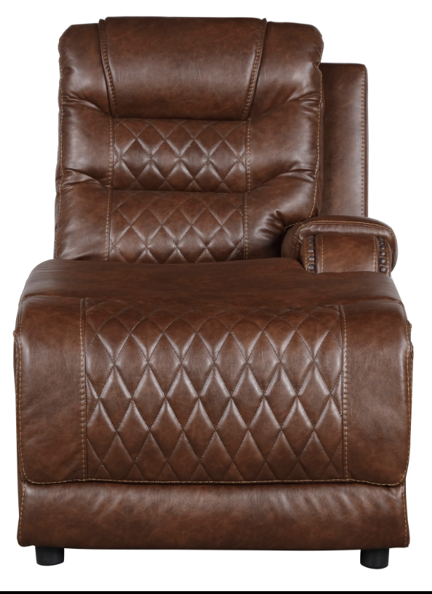 Homelegance Furniture Putnam Power Right Side Reclining Chaise with USB Port in Brown 9405BR-RCPW - Half Price Furniture