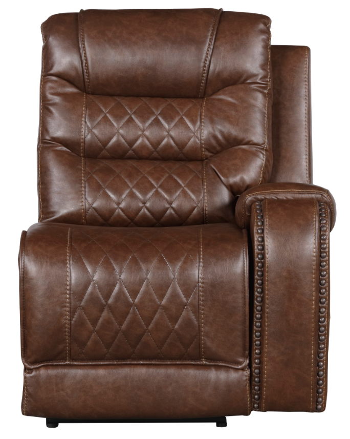 Homelegance Furniture Putnam Power Right Side Reclining Chair with USB Port in Brown 9405BR-RRPW - Half Price Furniture