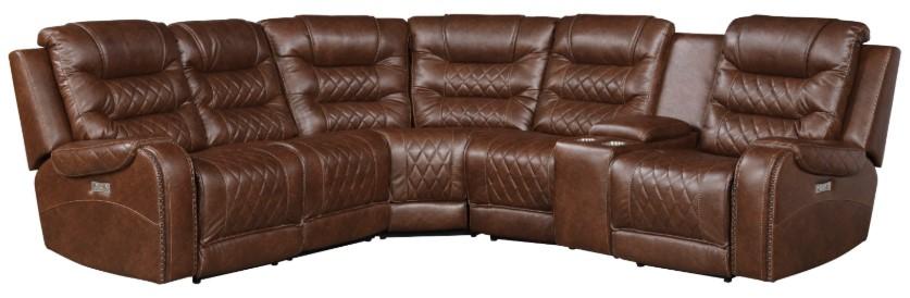 Homelegance Furniture Putnam Corner Seat in Brown 9405BR-CR - Half Price Furniture