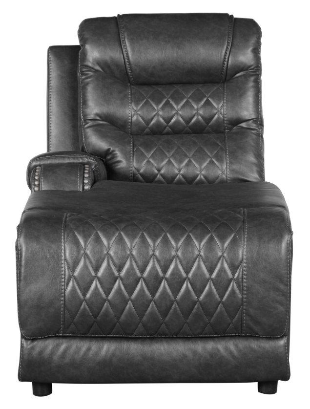 Homelegance Furniture Putnam Power Left Side Reclining Chaise with USB Port in Gray 9405GY-LCPW - Half Price Furniture