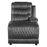 Homelegance Furniture Putnam Power Right Side Reclining Chaise with USB Port in Gray 9405GY-RCPW Half Price Furniture