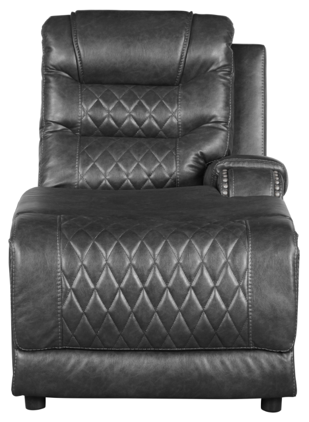 Homelegance Furniture Putnam Power Right Side Reclining Chaise with USB Port in Gray 9405GY-RCPW - Half Price Furniture