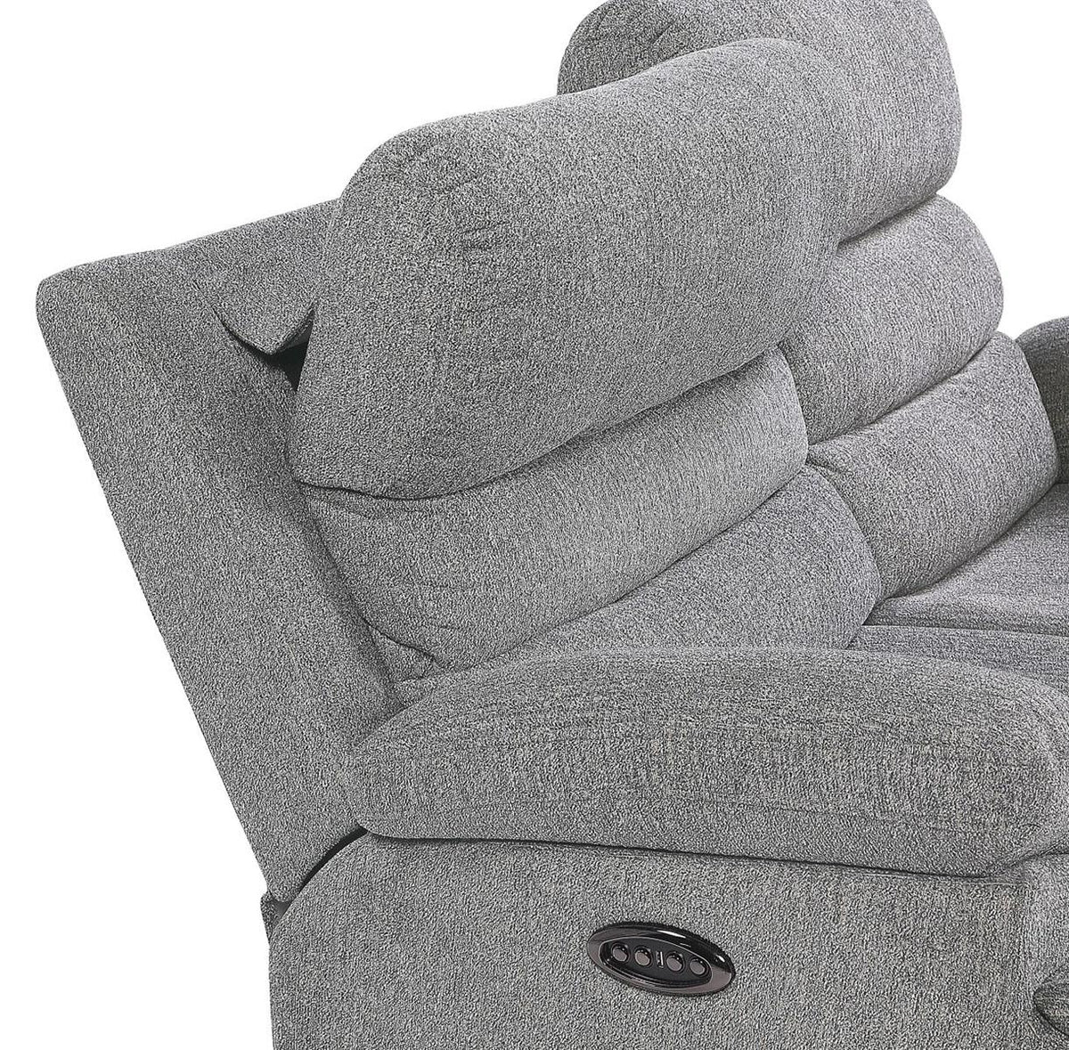 Homelegance Furniture Sherbrook Double Reclining Loveseat in Gray - Half Price Furniture