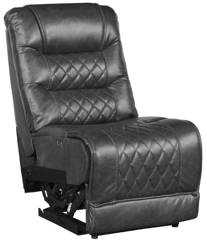 Homelegance Furniture Putnam Power Armless Reclining Chair in Gray 9405GY-ARPW - Half Price Furniture