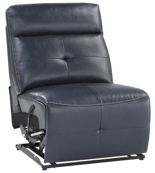 Homelegance Furniture Avenue Armless Reclining Chair in Navy 9469NVB-AR - Chair - Half Price Furniture