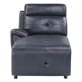 Homelegance Furniture Avenue Left Side Chaise in Navy 9469NVB-LC Half Price Furniture