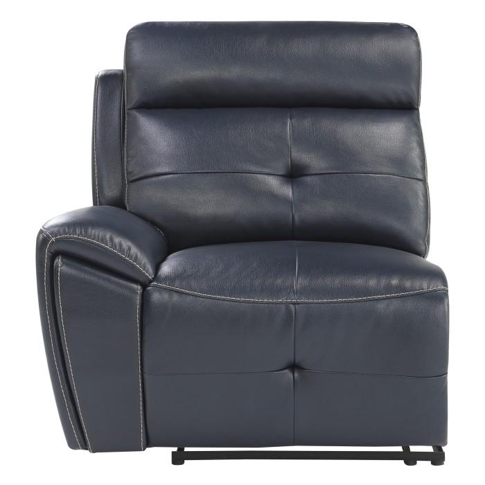 Homelegance Furniture Avenue Left Side Reclining Chair in Navy 9469NVB-LR Half Price Furniture