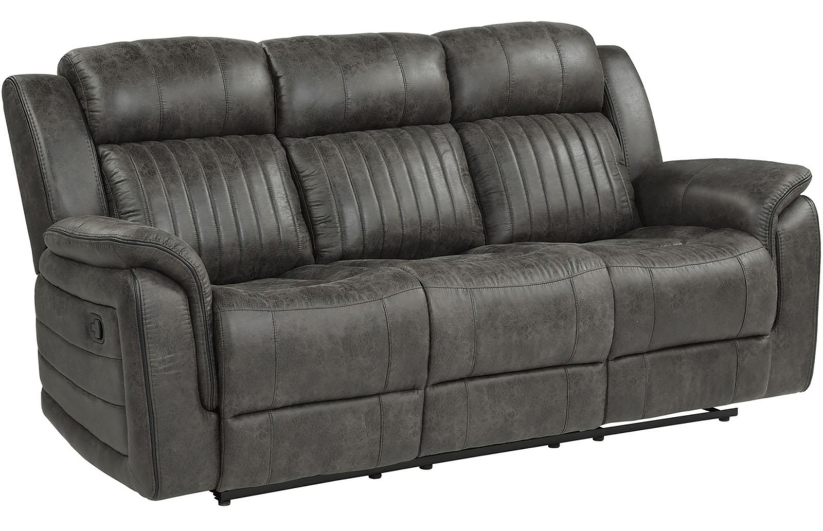 Homelegance Furniture Centeroak Double Reclining Sofa in Gray 9479BRG-3 - Half Price Furniture