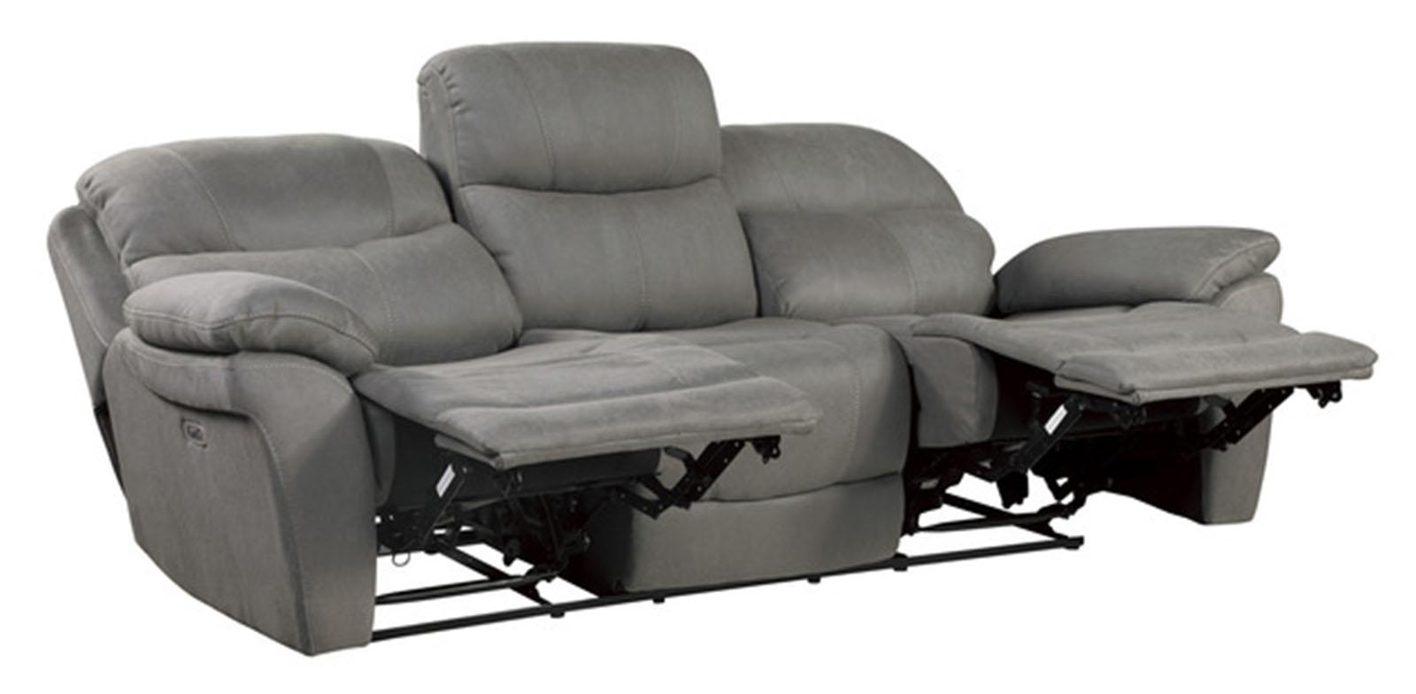 Homelegance Furniture Longvale Double Reclining Sofa with Power Headrests - Half Price Furniture