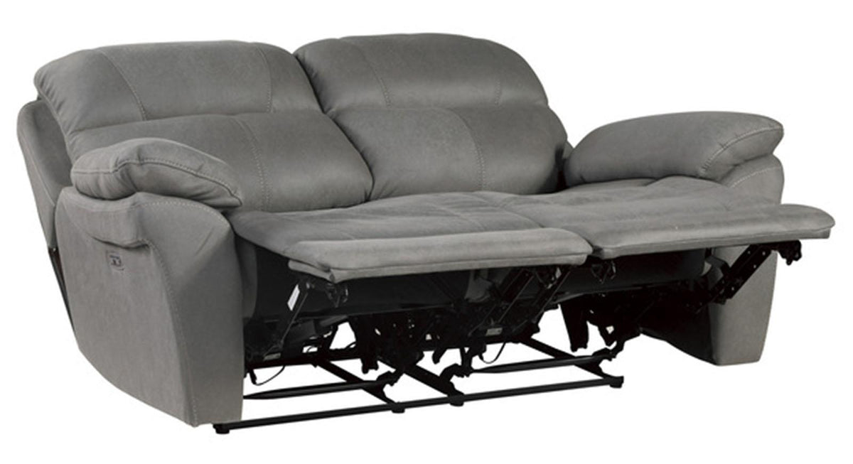 Homelegance Furniture Longvale Double Reclining Loveseat with Power Headrests - Half Price Furniture