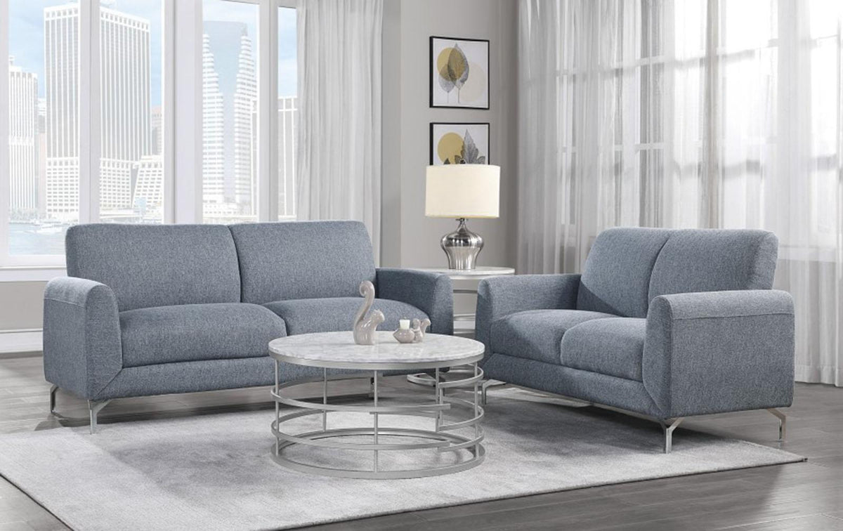 Homelegance Furniture Venture Loveseat in Blue - Half Price Furniture