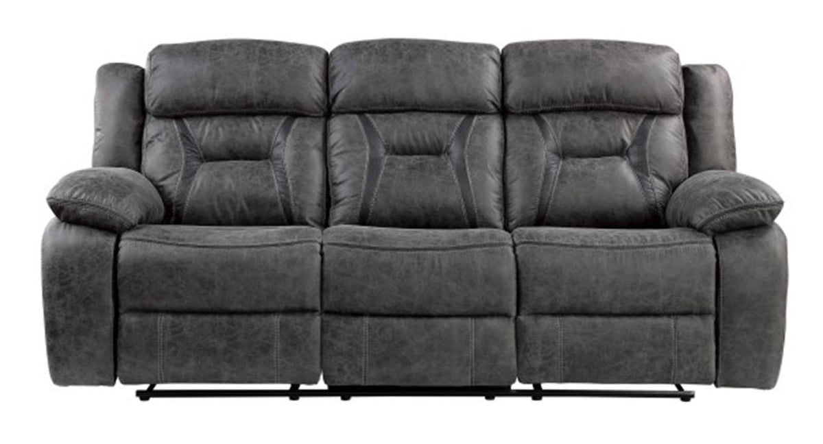 Homelegance Furniture Madrona Hill Double Reclining Sofa in Gray 9989GY-3 - Half Price Furniture