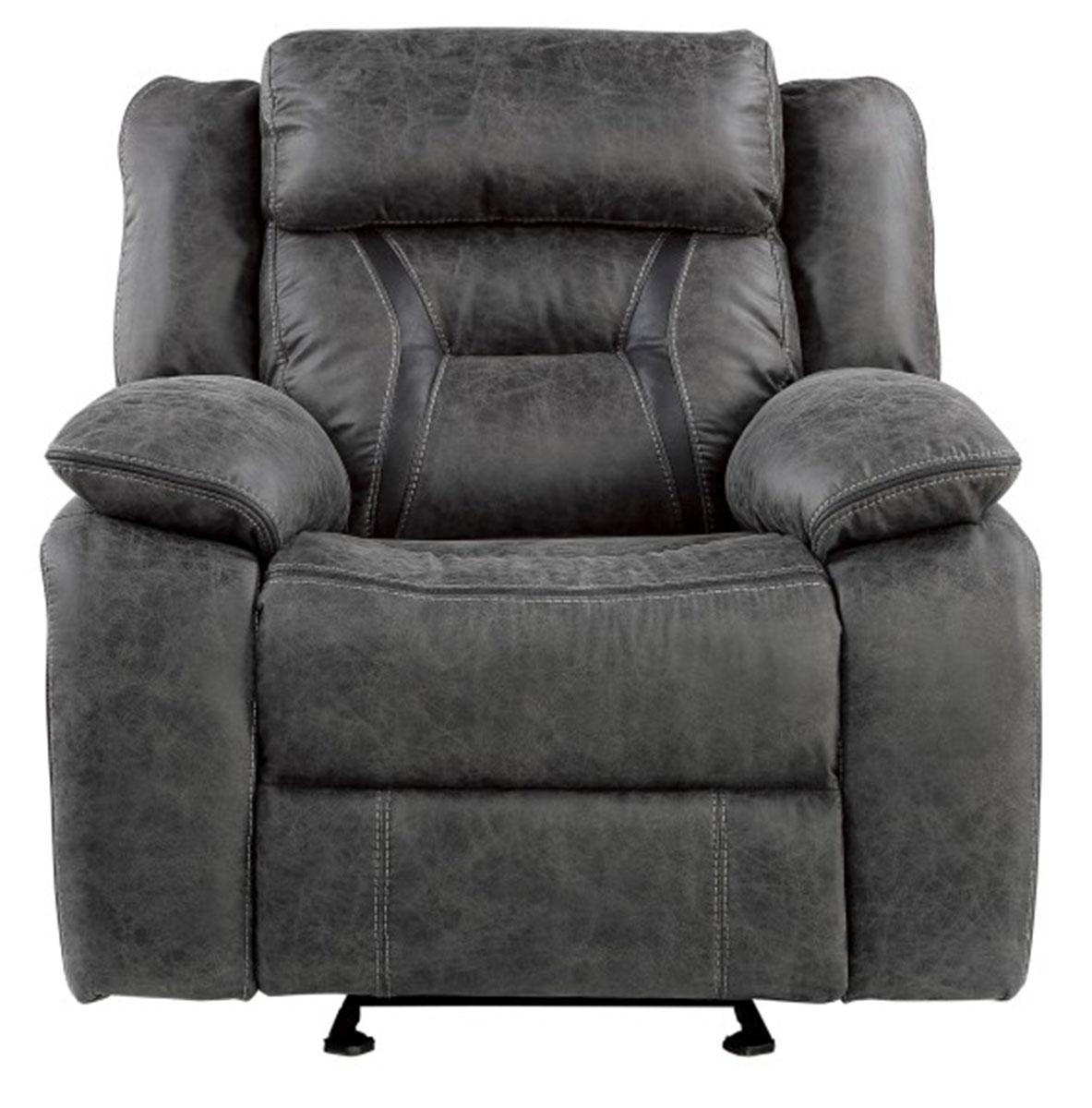 Homelegance Furniture Madrona Hill Glider Reclining Chair in Gray 9989GY-1 - Half Price Furniture