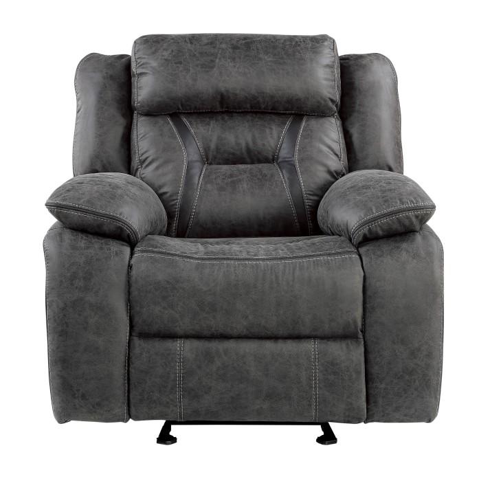 Homelegance Furniture Madrona Hill Glider Reclining Chair in Gray 9989GY-1 Half Price Furniture