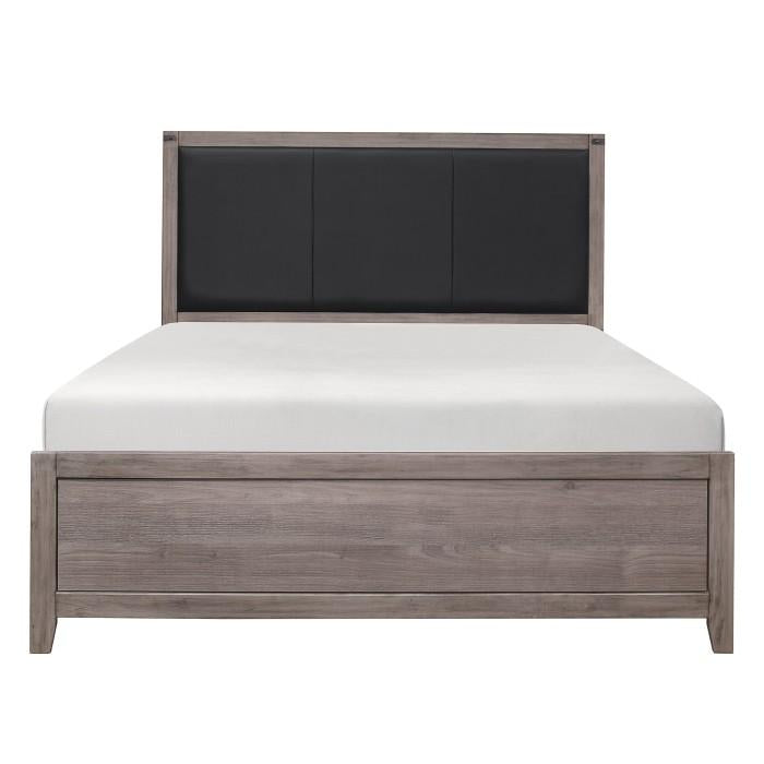 Homelegance Woodrow Queen Panel Bed in Gray 2042-1* Half Price Furniture