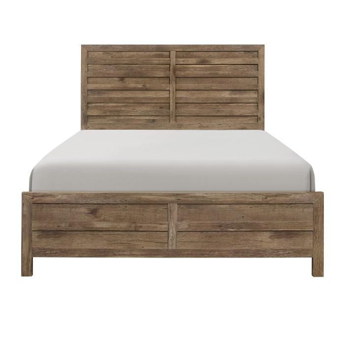 Homelegance Furniture Mandan Queen Panel Bed in Weathered Pine 1910-1* Half Price Furniture