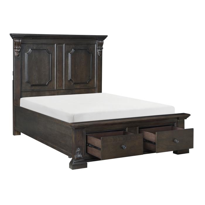 Cornwall (3) Eastern King Platform Bed with Footboard Storage - Half Price Furniture