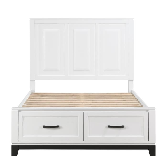 1450WHF-1*-Youth (3) Full Platform Bed with Footboard Storage - Half Price Furniture