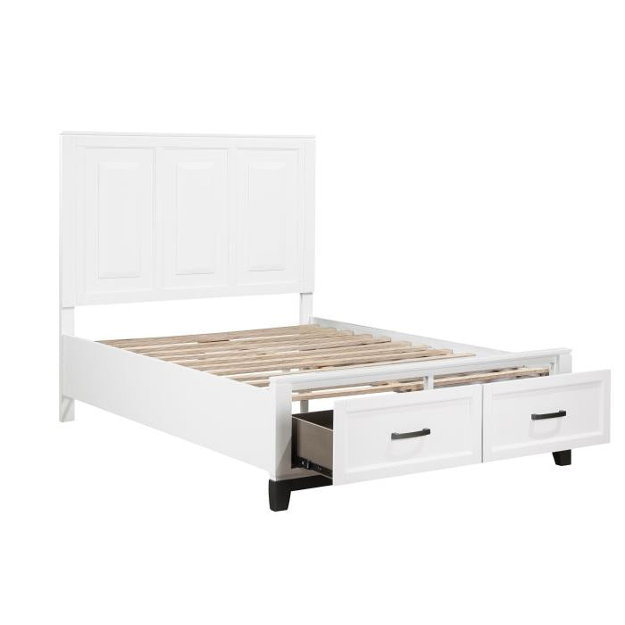 1450WHF-1*-Youth (3) Full Platform Bed with Footboard Storage - Half Price Furniture