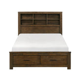 1592F-1*-Bedroom (3) Full Platform Bed with Footboard Storage Half Price Furniture