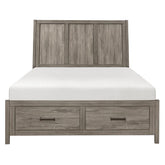 Bainbridge (3) California King Platform Bed with Footboard Storage Half Price Furniture