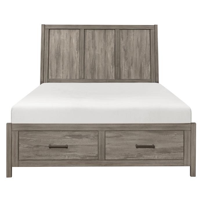 Bainbridge (3) California King Platform Bed with Footboard Storage Half Price Furniture