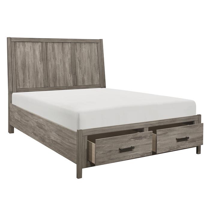 Bainbridge (3) California King Platform Bed with Footboard Storage - Half Price Furniture